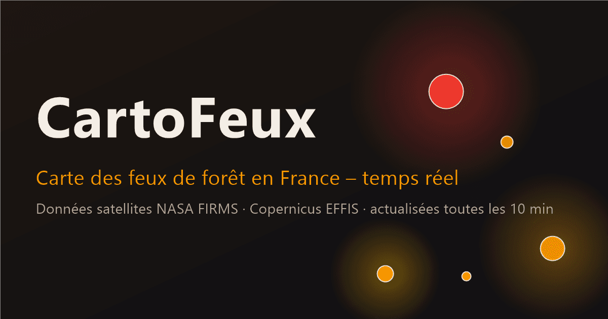 CartoFeux — carte des feux de forêt